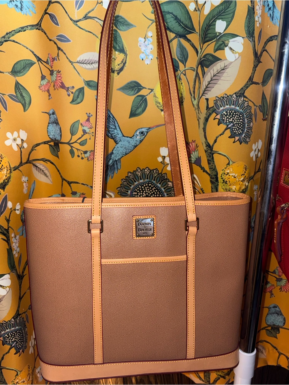 New Dooney and Bourke Saffiano Tan Whitney Tote